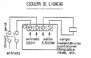 Termostato - Esquema de Ligação